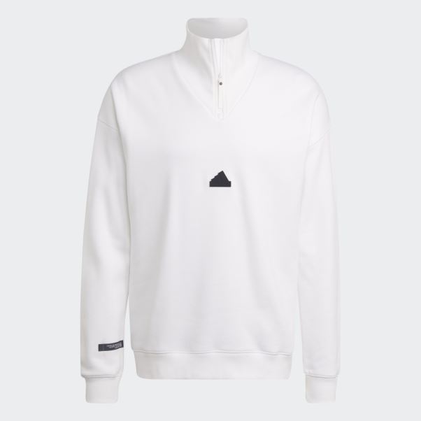 Sweat Adidas 1/4 Zip Blanc