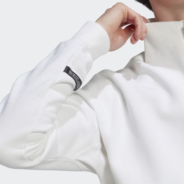 Sweat Adidas 1/4 Zip Blanc