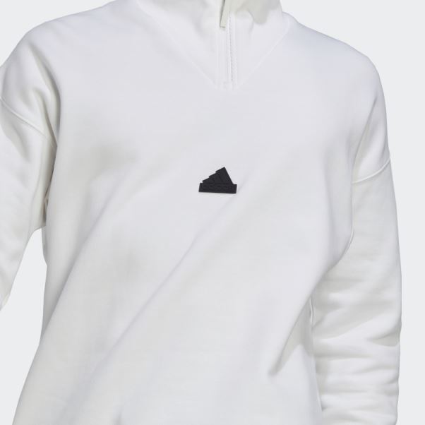 Sweat Adidas 1/4 Zip Blanc