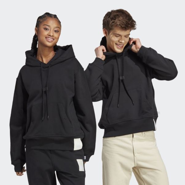 Sweat à Capuche En Molleton épais Noir Lounge Adidas