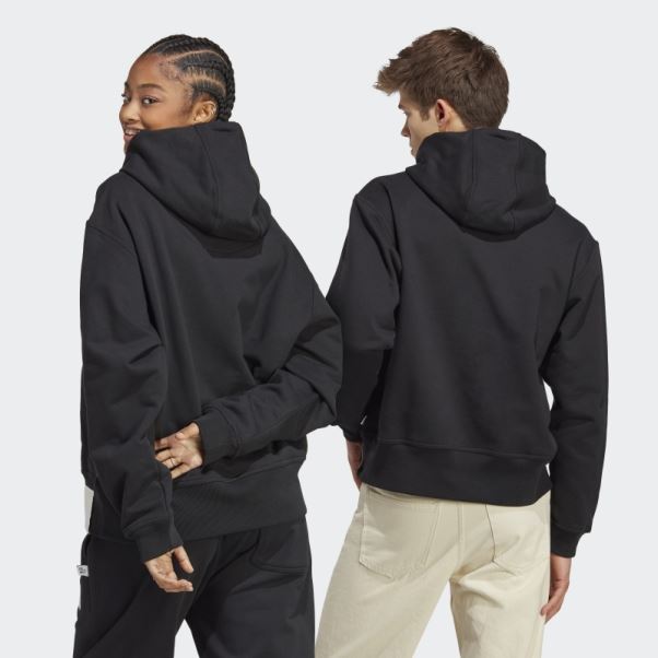 Sweat à Capuche En Molleton épais Noir Lounge Adidas