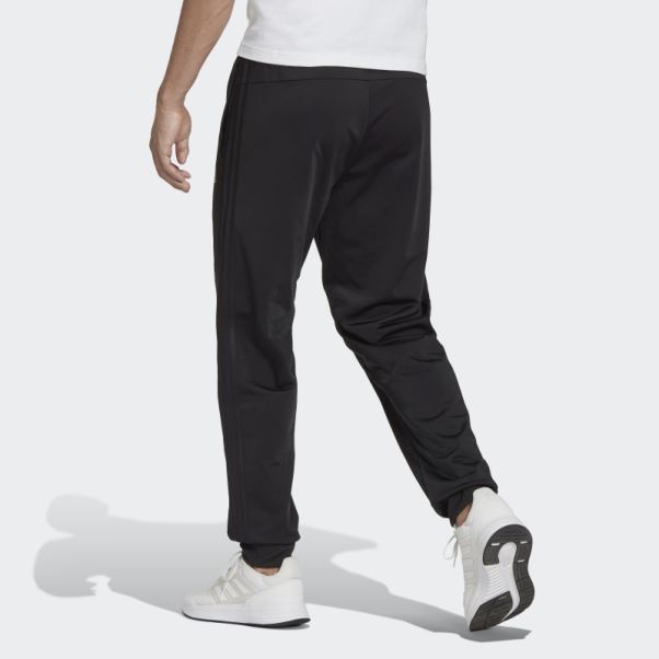Pantalon De Survêtement Fuselé à 3 Bandes Adidas Essentials Warm-up Noir