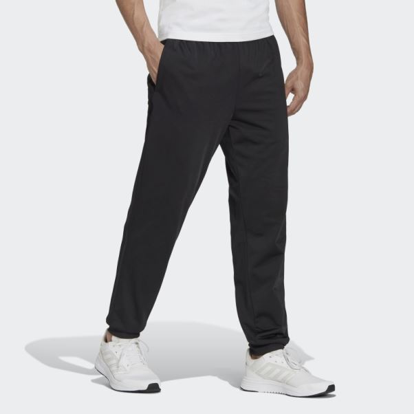 Pantalon De Survêtement Fuselé à 3 Bandes Adidas Essentials Warm-up Noir