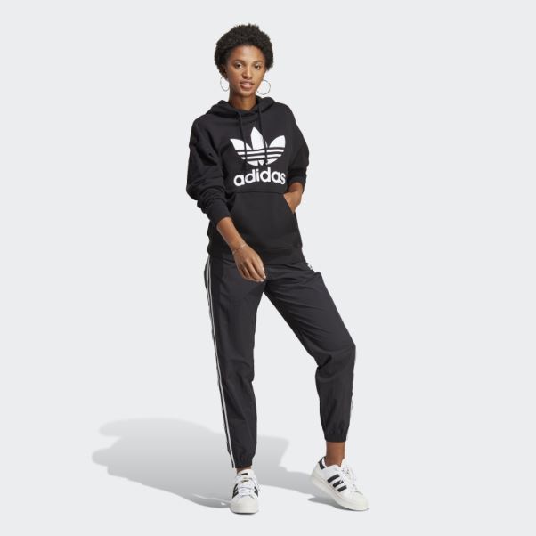 Adidas Sweat à Capuche Noir Trèfle