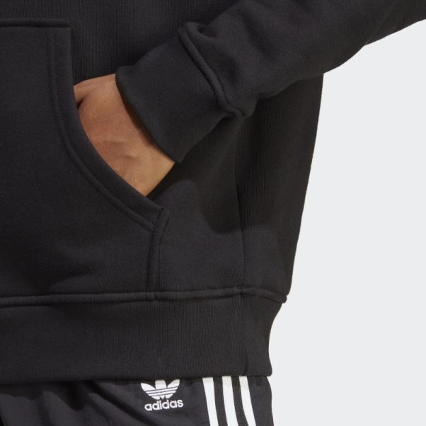 Adidas Sweat à Capuche Noir Trèfle