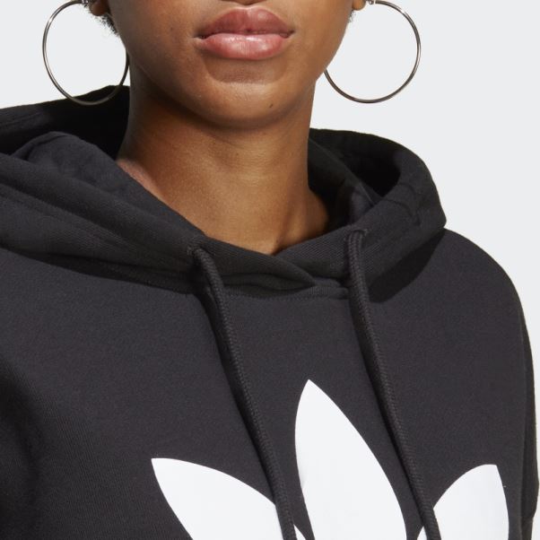 Adidas Sweat à Capuche Noir Trèfle