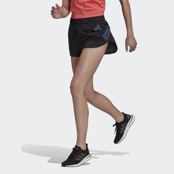 Short Fendu Adidas Adizero Running Noir
