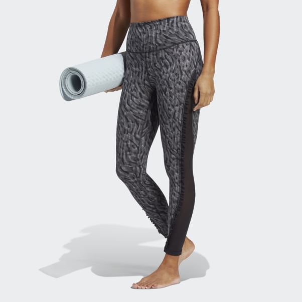 Adidas Yoga Studio Clash Print 7/8 Legging Noir
