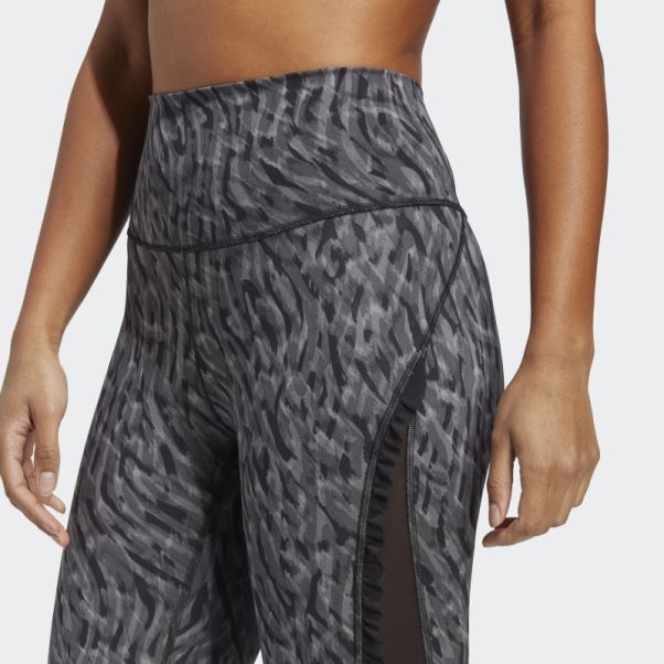 Adidas Yoga Studio Clash Print 7/8 Legging Noir