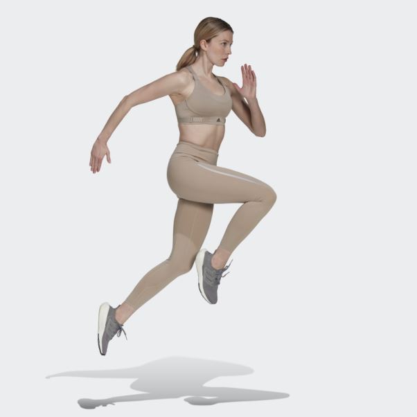 Soutien-gorge à Maintien élevé Adidas Fastimpact Luxe Run Beige