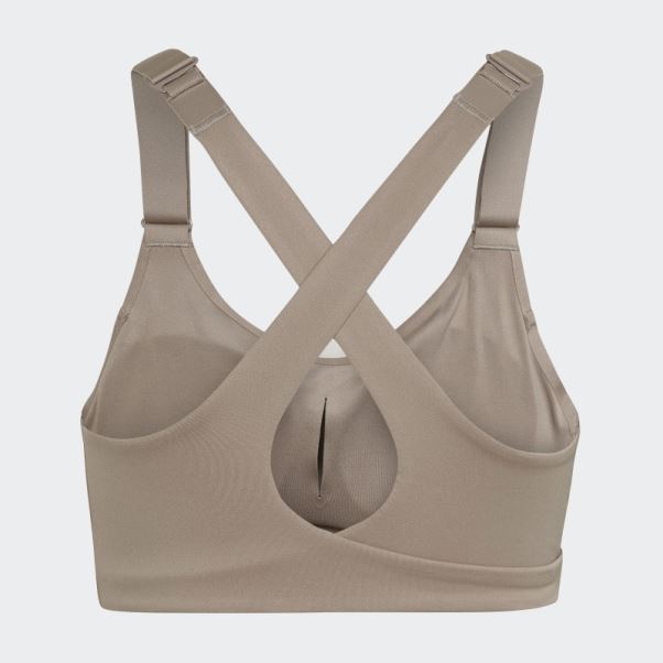 Soutien-gorge à Maintien élevé Adidas Fastimpact Luxe Run Beige