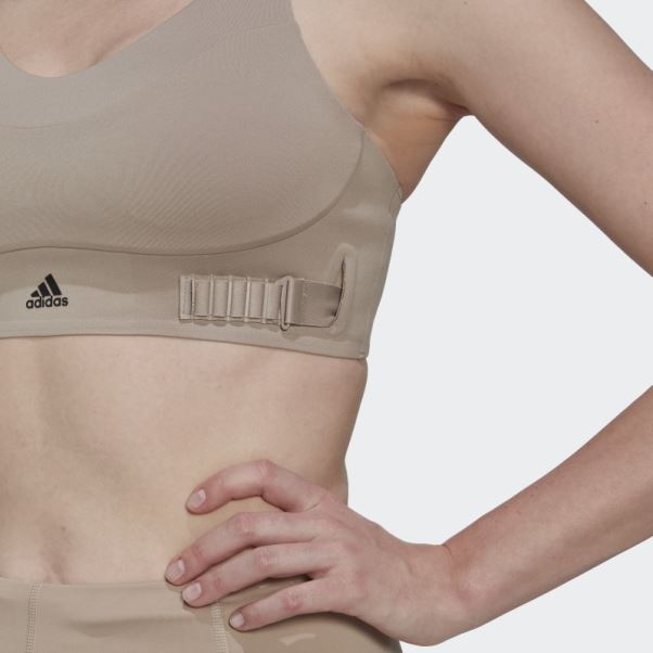 Soutien-gorge à Maintien élevé Adidas Fastimpact Luxe Run Beige