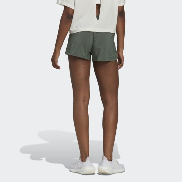Short Pacer Perforé Adidas Vert Oxyde