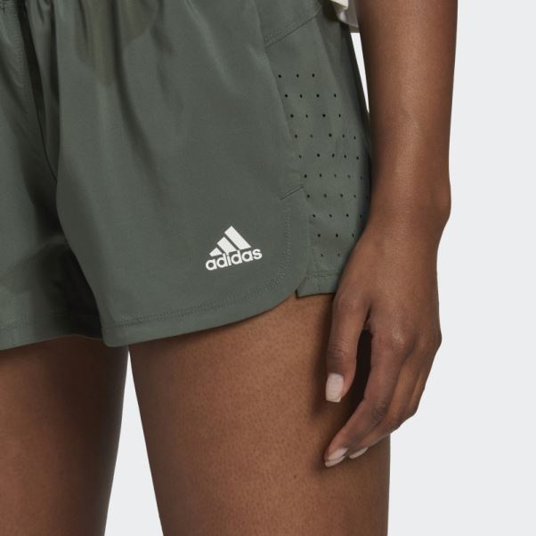 Short Pacer Perforé Adidas Vert Oxyde