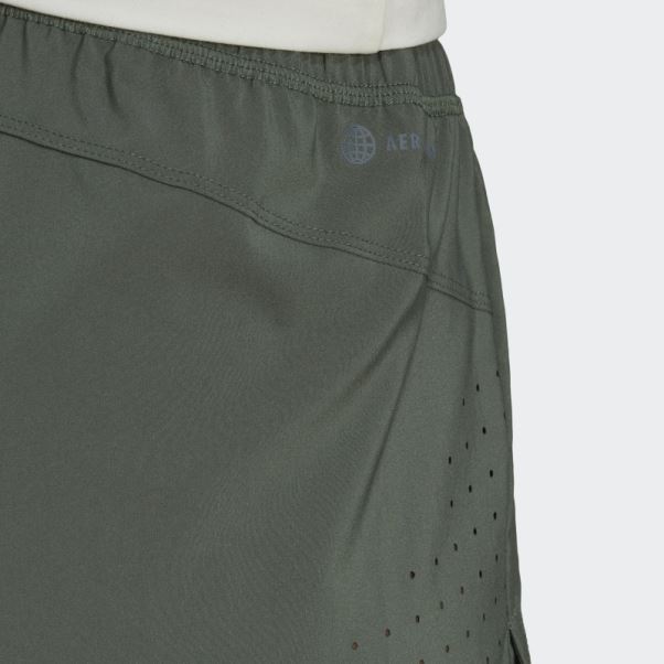 Short Pacer Perforé Adidas Vert Oxyde