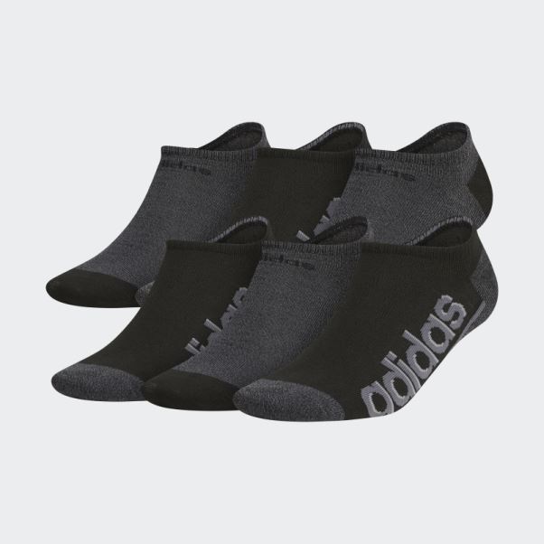 Chaussettes Invisibles Adidas Superlite Linear 3 Noires 6 Paires