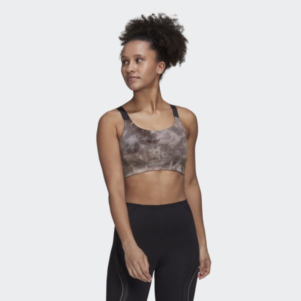 Soutien-gorge De Yoga à Maintien Léger Earth Adidas Aluminium
