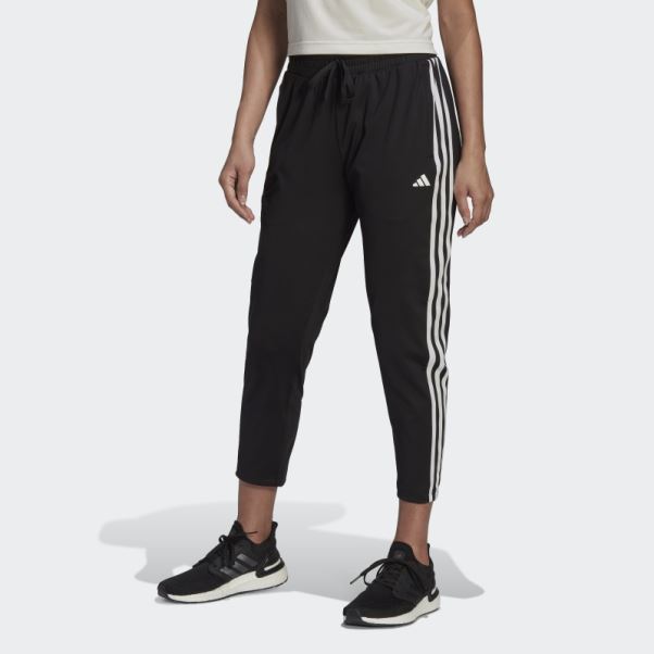 Pantalon Fuselé Adidas Aeroready Made4training 7/8 Knit 3-stripes Noir