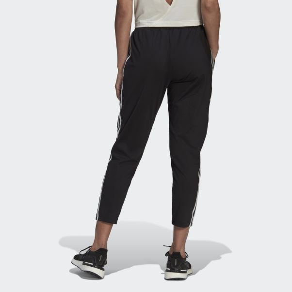 Pantalon Fuselé Adidas Aeroready Made4training 7/8 Knit 3-stripes Noir