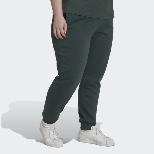 Adidas Adicolor Essentials Pantalon De Jogging Slim Polaire (grande Taille) Vert Minéral