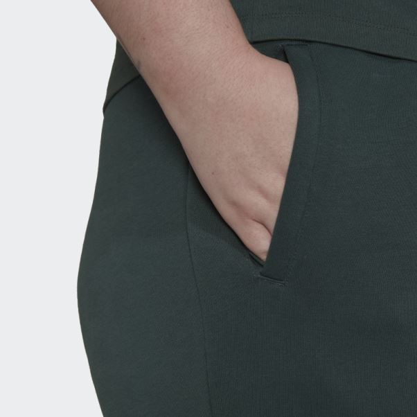 Adidas Adicolor Essentials Pantalon De Jogging Slim Polaire (grande Taille) Vert Minéral