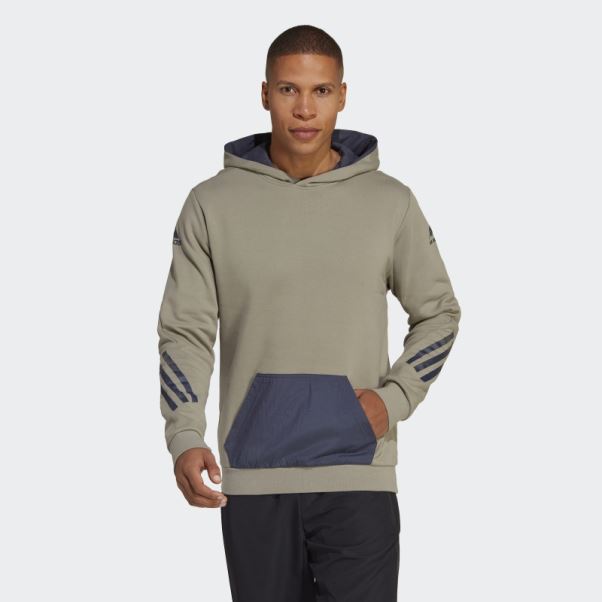 Sweat à Capuche All Blacks Rugby Lifestyle Caillou Argenté Adidas