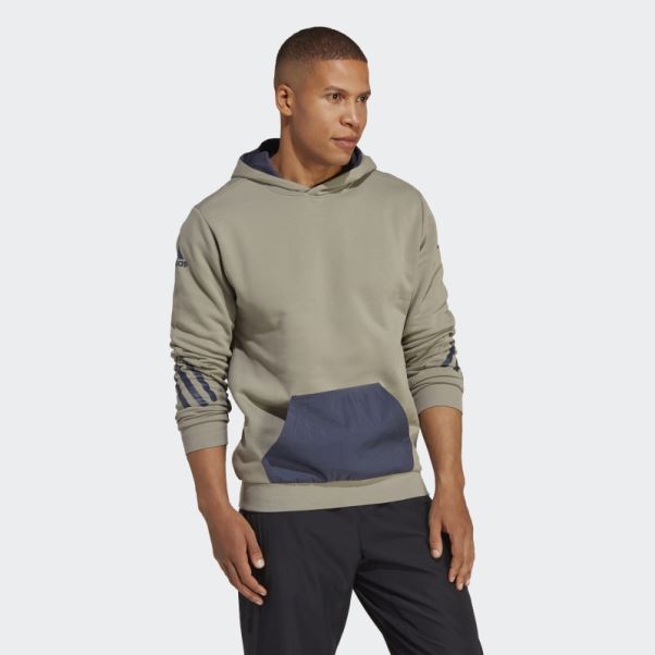 Sweat à Capuche All Blacks Rugby Lifestyle Caillou Argenté Adidas