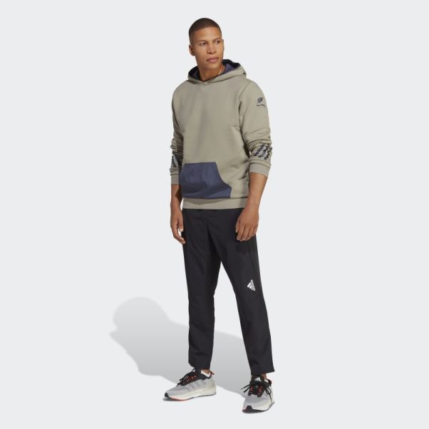 Sweat à Capuche All Blacks Rugby Lifestyle Caillou Argenté Adidas