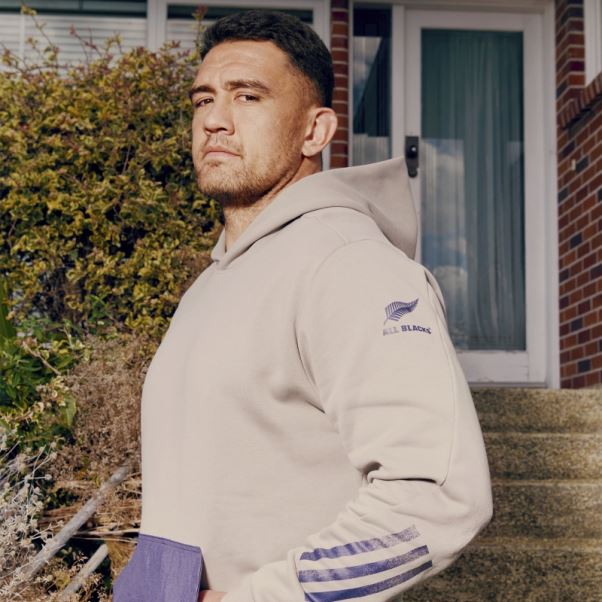 Sweat à Capuche All Blacks Rugby Lifestyle Caillou Argenté Adidas