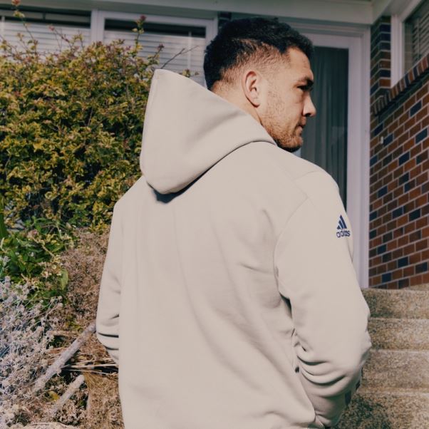 Sweat à Capuche All Blacks Rugby Lifestyle Caillou Argenté Adidas