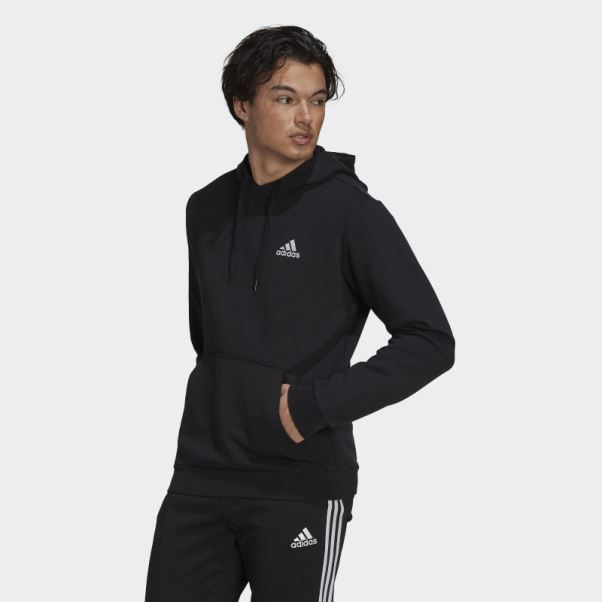 Adidas Sweat à Capuche Polaire Essentials Blanc élégant