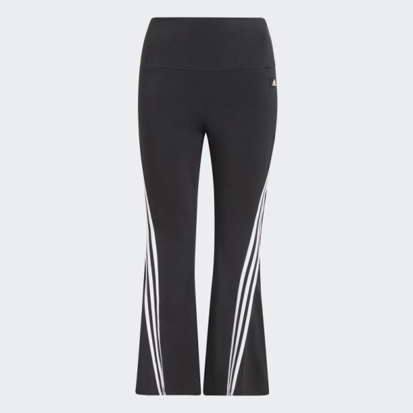 Pantalon évasé à 3 Bandes Adidas Sportswear Future Icons Noir (taille Plus) Chaud
