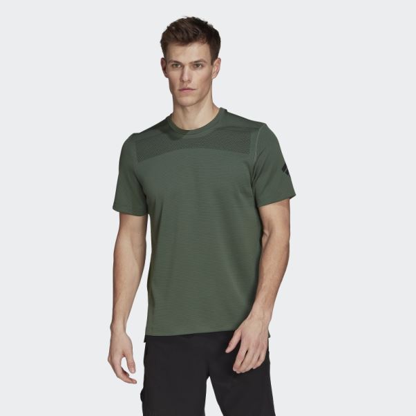 T-shirt D'entraînement à Impact Sur Le Rack Avant Adidas Vert Oxyde
