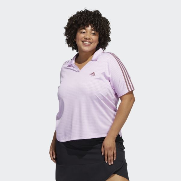 Polo Adidas 3 Bandes (grande Taille) Lilas