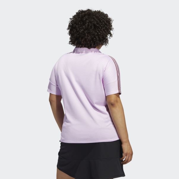 Polo Adidas 3 Bandes (grande Taille) Lilas