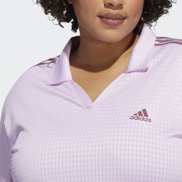Polo Adidas 3 Bandes (grande Taille) Lilas