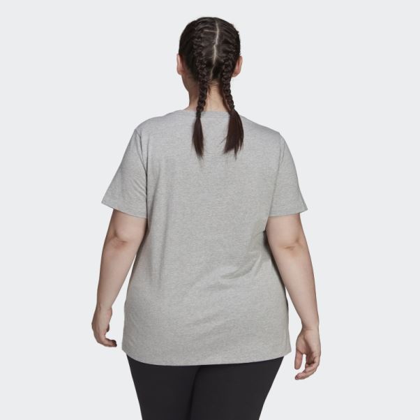 T-shirt Logo Essentials (taille Plus) Adidas Gris Moyen