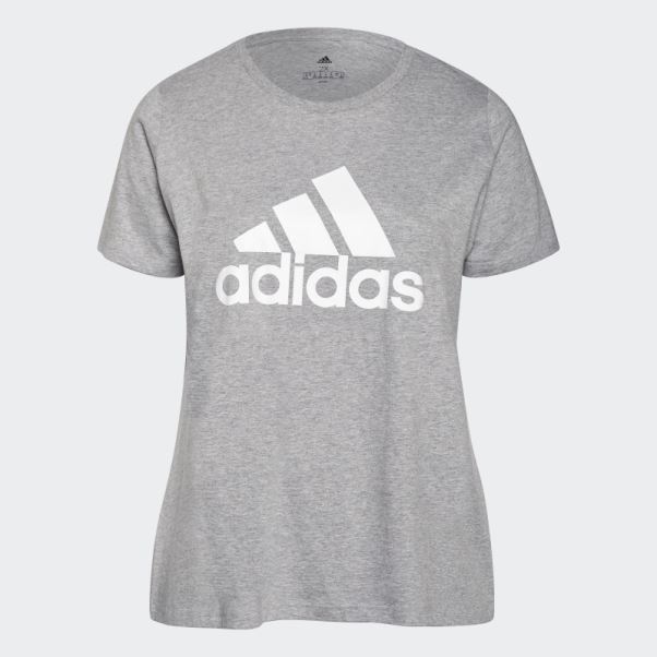 T-shirt Logo Essentials (taille Plus) Adidas Gris Moyen