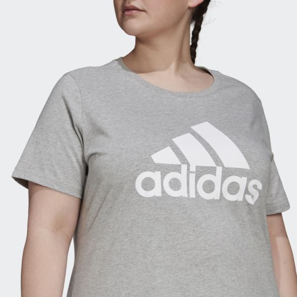 T-shirt Logo Essentials (taille Plus) Adidas Gris Moyen