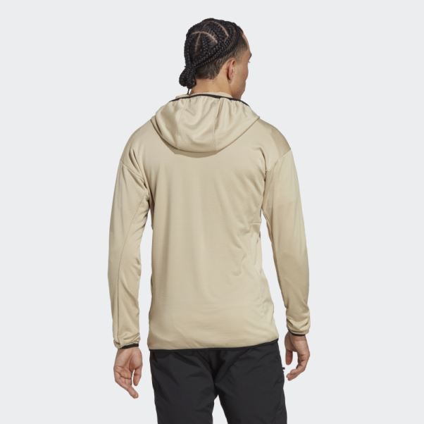 Savanna Adidas Terrex Tech Flooce Veste De Randonnée à Capuche Légère