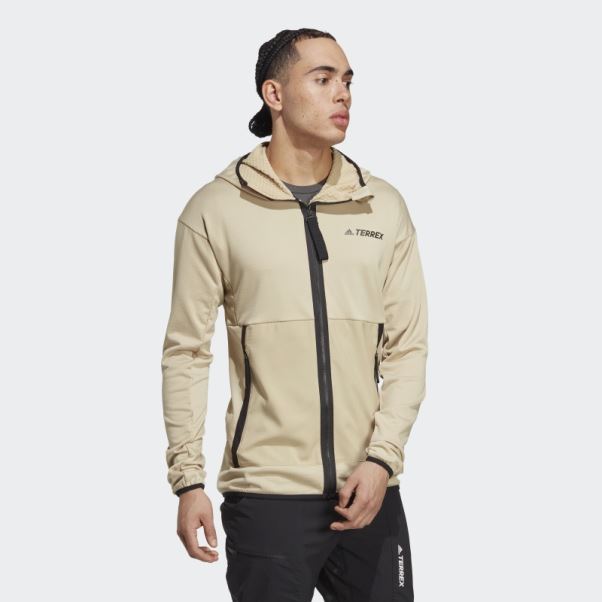 Savanna Adidas Terrex Tech Flooce Veste De Randonnée à Capuche Légère