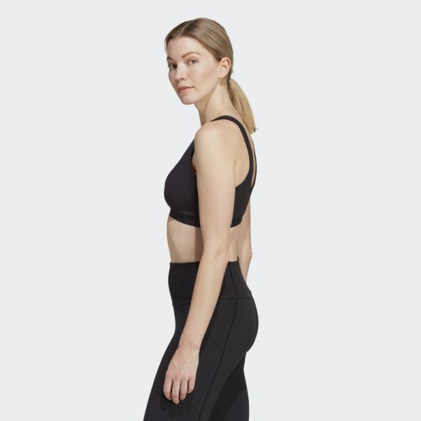 Soutien-gorge D'allaitement à Maintien Léger Adidas Yoga Essentials Studio Noir