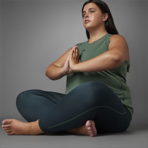 Legging Adidas Authentique Balance Yoga 7/8 Vert (grande Taille)