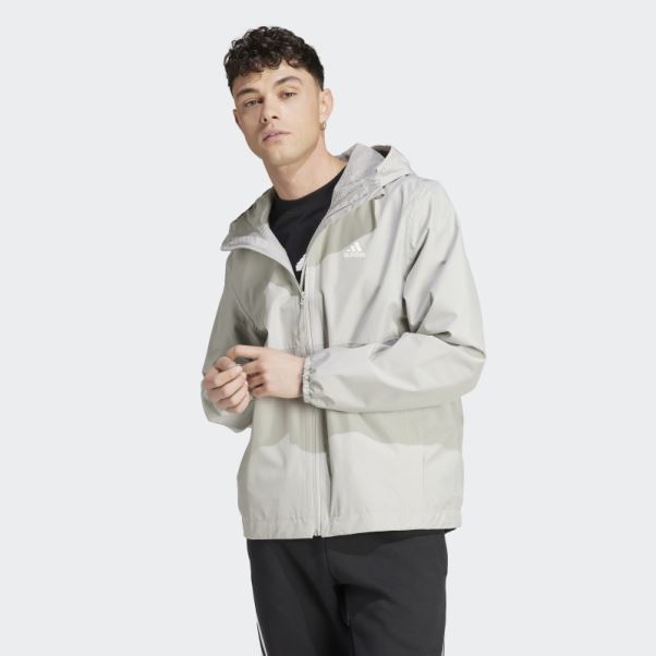 Veste Adidas Rain.rdy Essentials Grise Métallisée