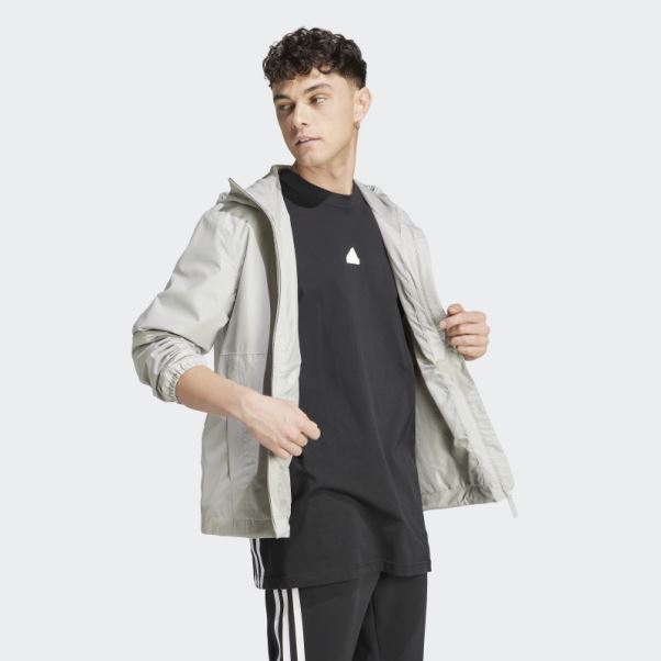 Veste Adidas Rain.rdy Essentials Grise Métallisée