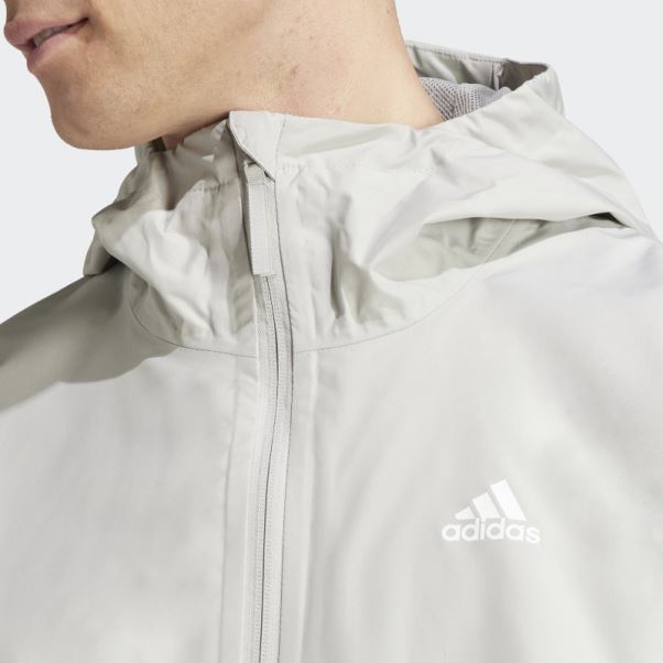 Veste Adidas Rain.rdy Essentials Grise Métallisée