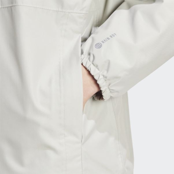 Veste Adidas Rain.rdy Essentials Grise Métallisée