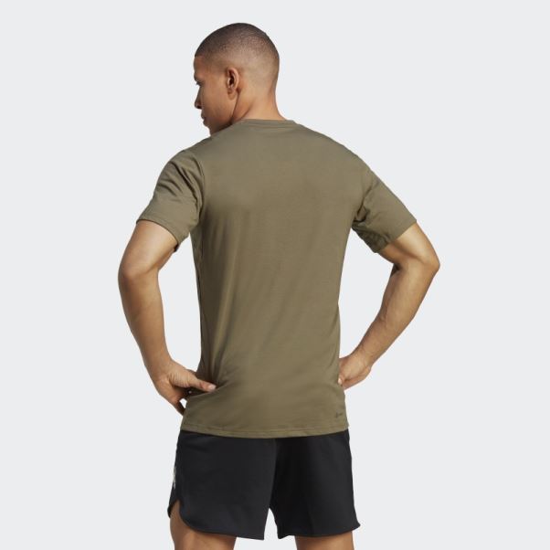 T-shirt D'entraînement à Logo Saisonnier Train Essentials Olive Adidas