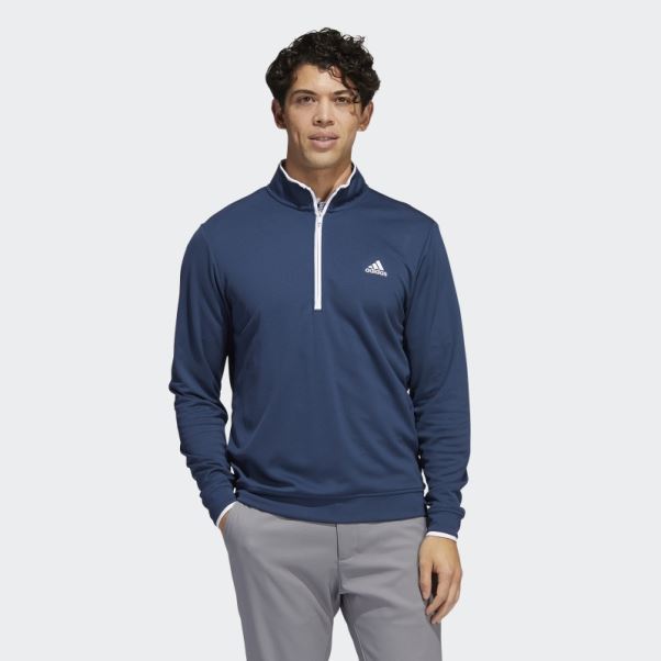 Sweat Quart De Zip Bleu Marine Adidas