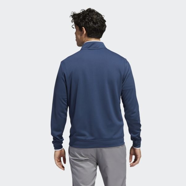 Sweat Quart De Zip Bleu Marine Adidas